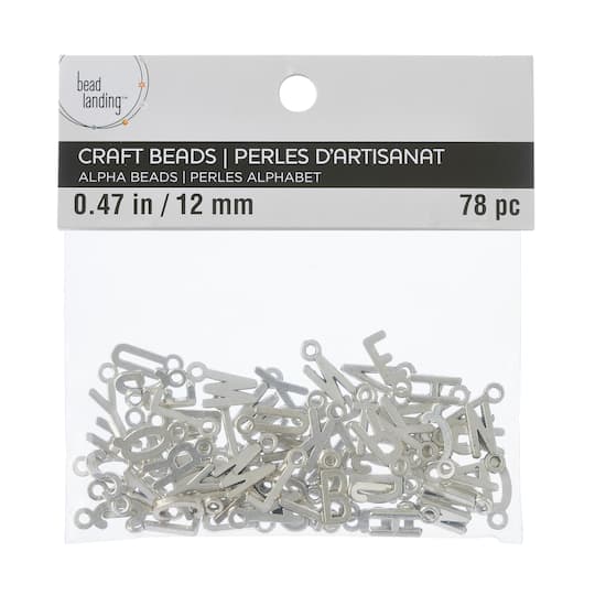 12 Pack: Metal Letter Charms by Bead Landing™